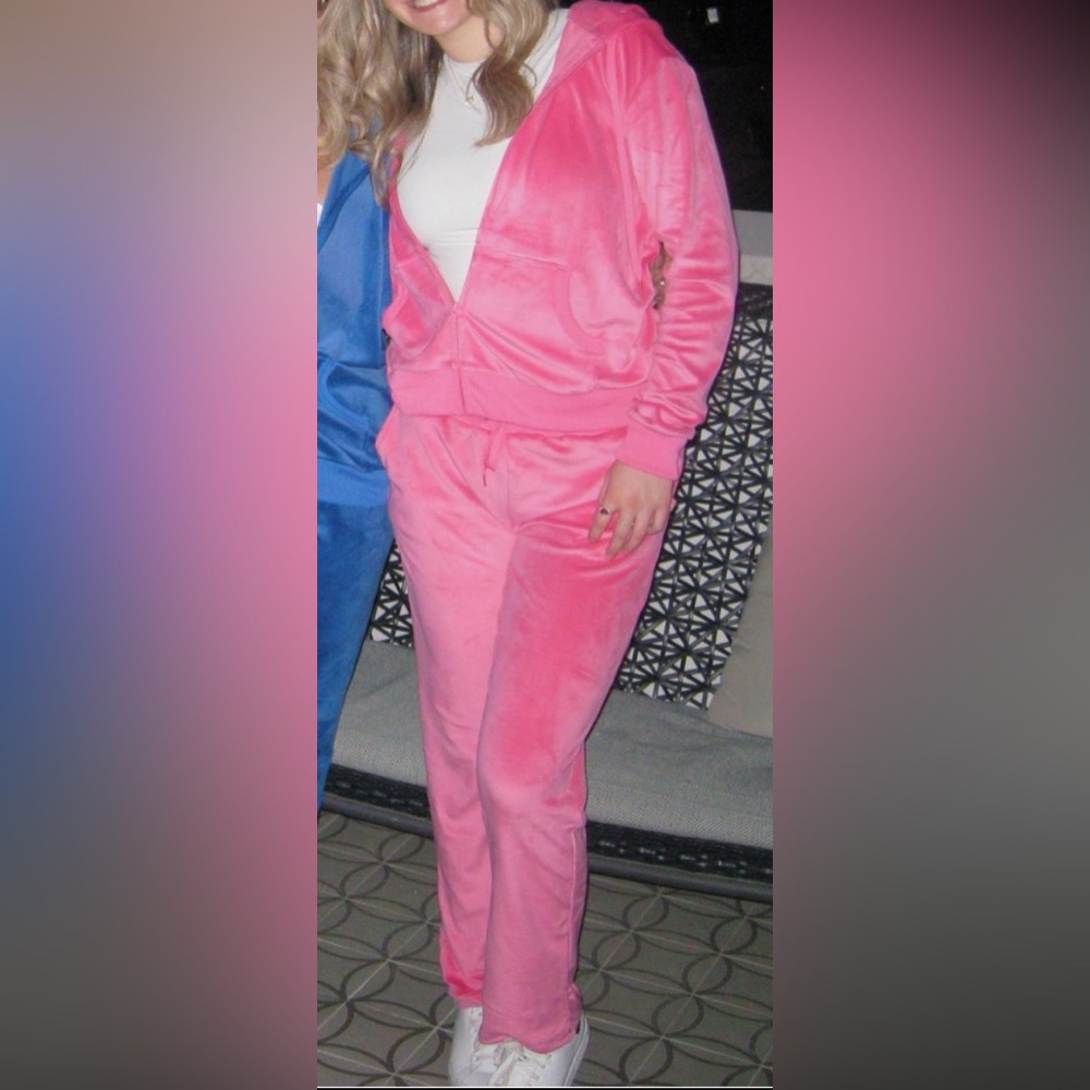 Pink Velour Tracksuit